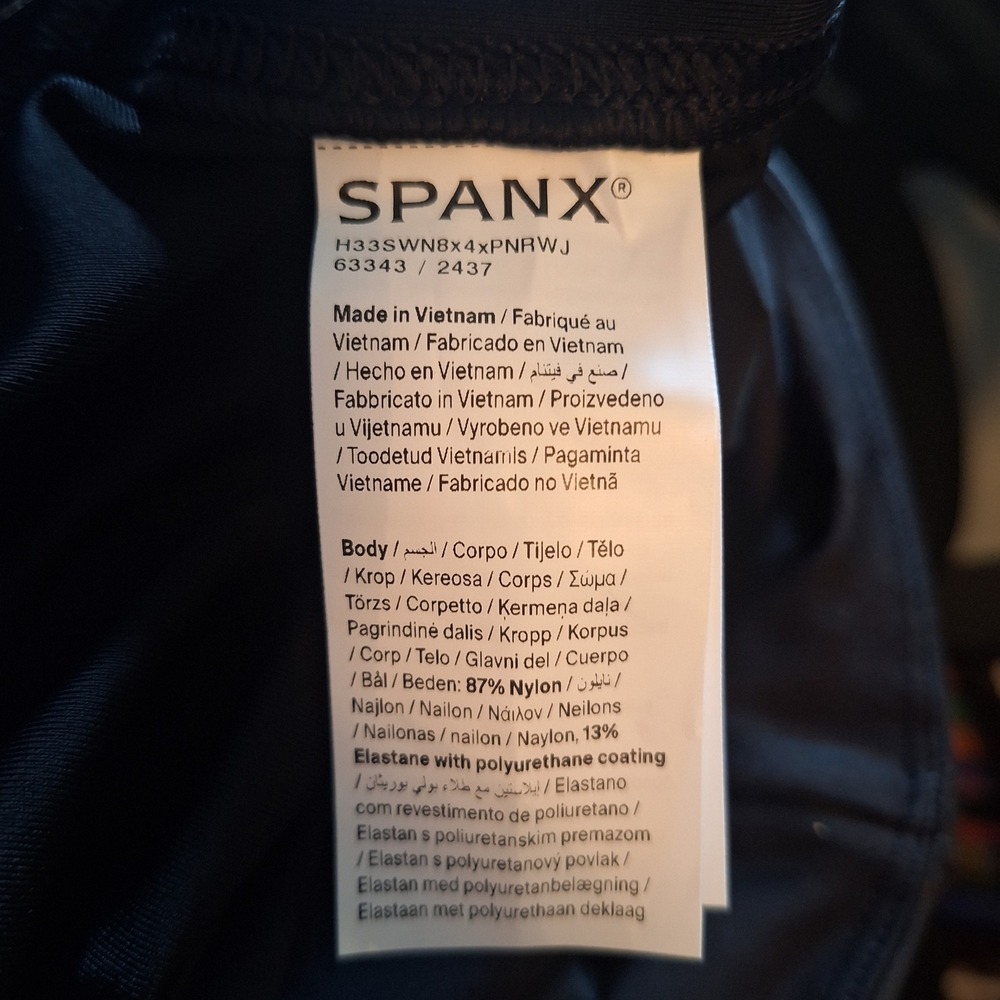 SPANX Faux Leather Leggings Black High Rise Shaping Pants NWT Size Large - Picture 6 of 8